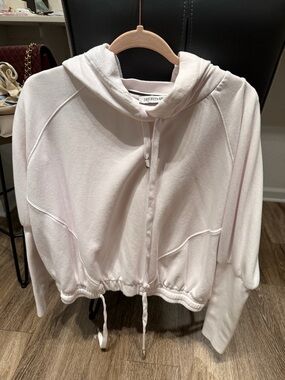 Sportmax White hoodie with adjustable drawstring